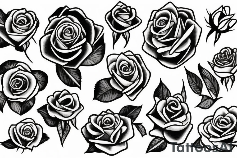 Flower rose tattoo idea