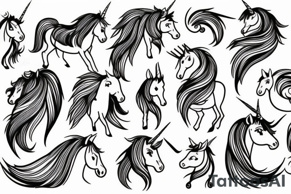 Unicorn and wizard tattoo idea