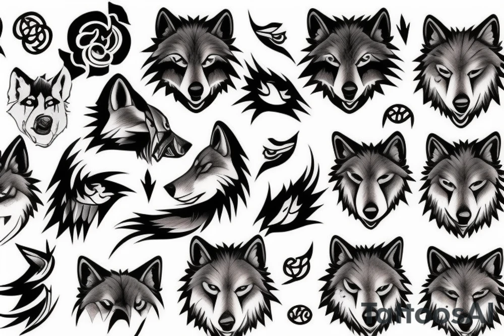 a wolf tattoo idea