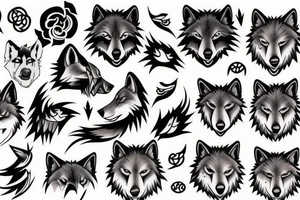 a wolf tattoo idea