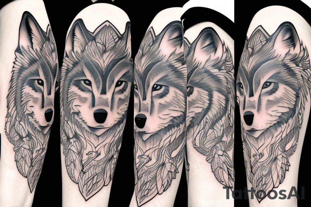 a wolf tattoo idea