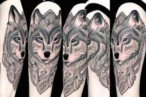 a wolf tattoo idea