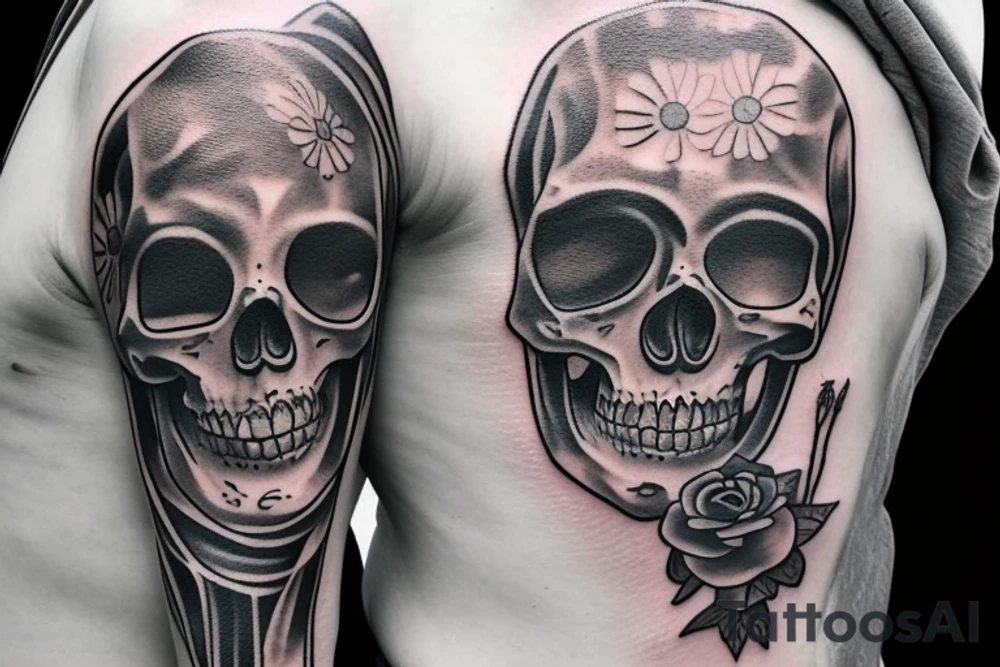 full skeleton tattoo idea