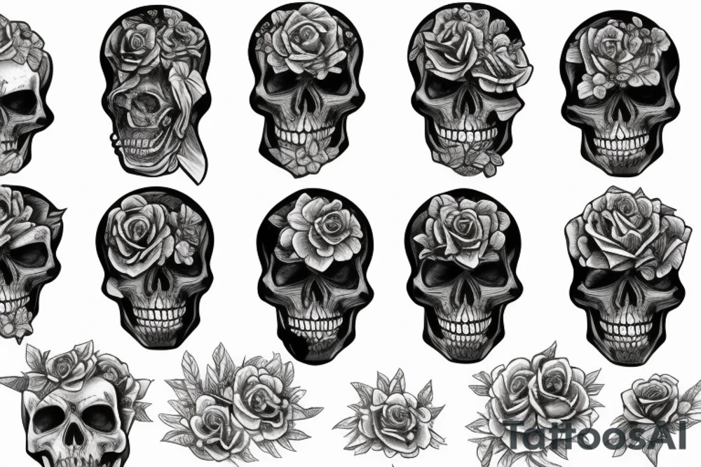 full skeleton tattoo idea