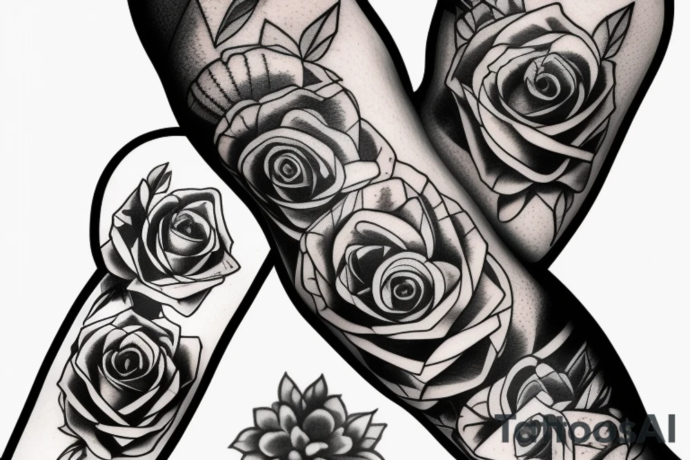 time hourglass in the hand of a woman tattoo idea