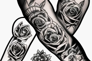 time hourglass in the hand of a woman tattoo idea
