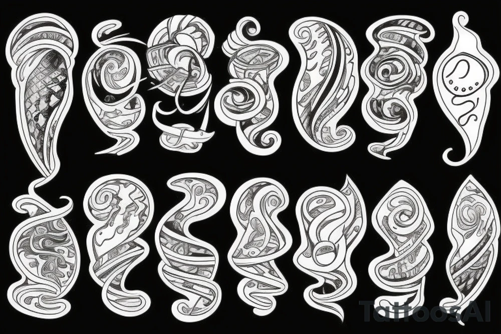 Swirling house in a tattoo tattoo idea