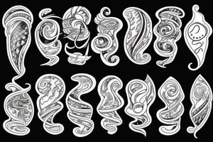 Swirling house in a tattoo tattoo idea