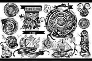 Swirling house in a tattoo tattoo idea
