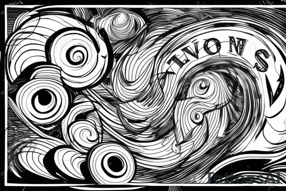 Swirling house in a tornado tattoo idea