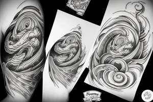 Swirling house in a tornado tattoo idea