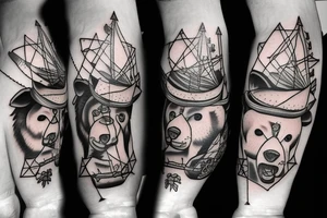 Bear with 2 arrows through its head tattoo idea