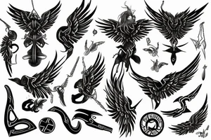 Ankh with wings tattoo idea