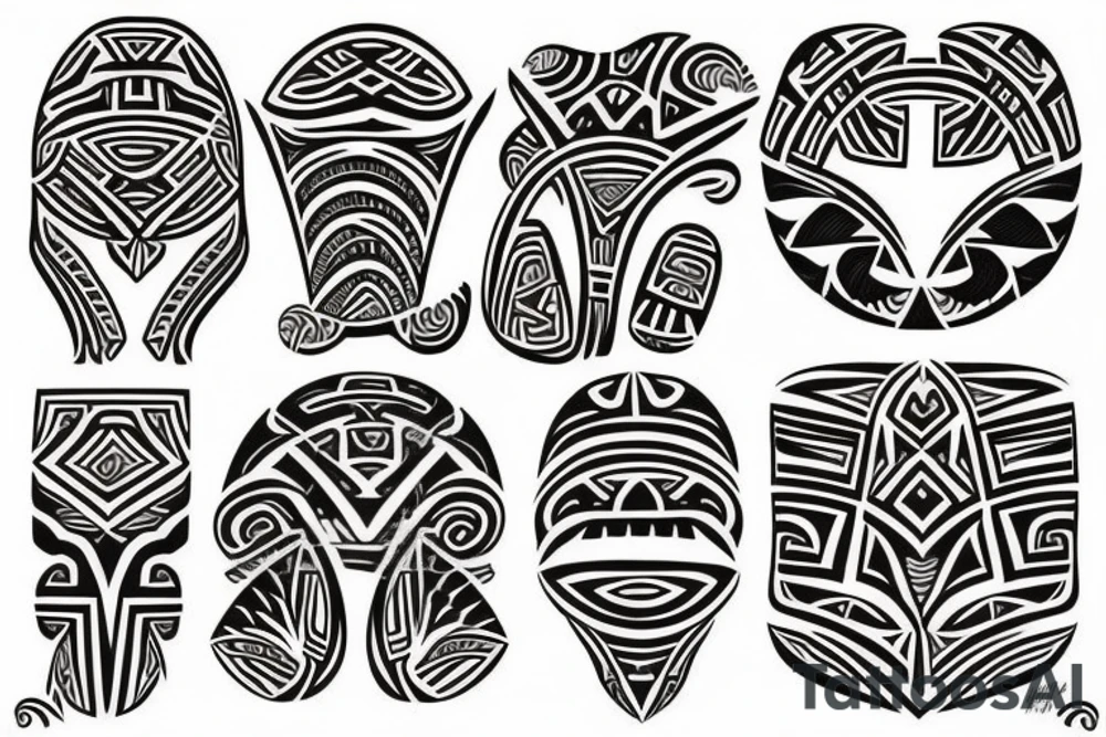 Traditional maori sleeve tattoo idea