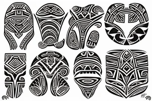 Traditional maori sleeve tattoo idea