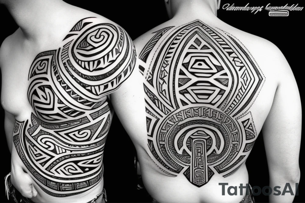 Traditional maori sleeve tattoo idea