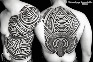 Traditional maori sleeve tattoo idea