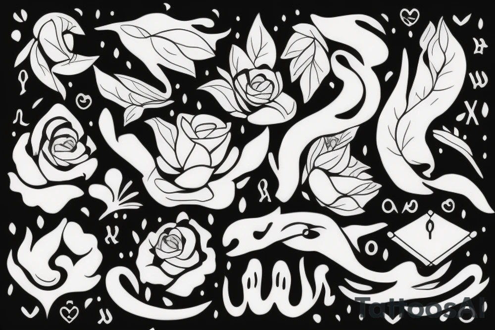Elements of nature that depict women strength tattoo idea