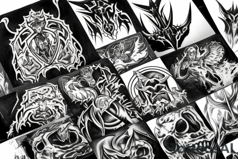 Band demon hunter logo tattoo idea