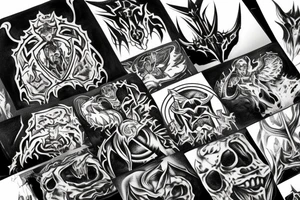 Band demon hunter logo tattoo idea