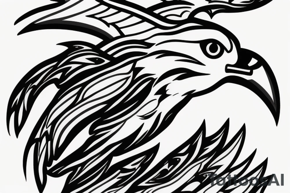 a falcon in mid flight as a fine line drawing tattoo idea a falcon in mid flight as a fine line drawing tattoo idea