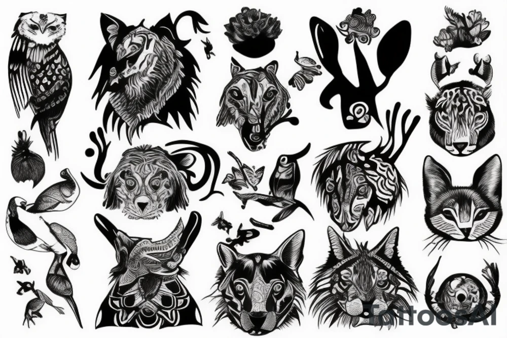 Animals tattoo idea