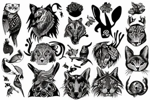 Animals tattoo idea