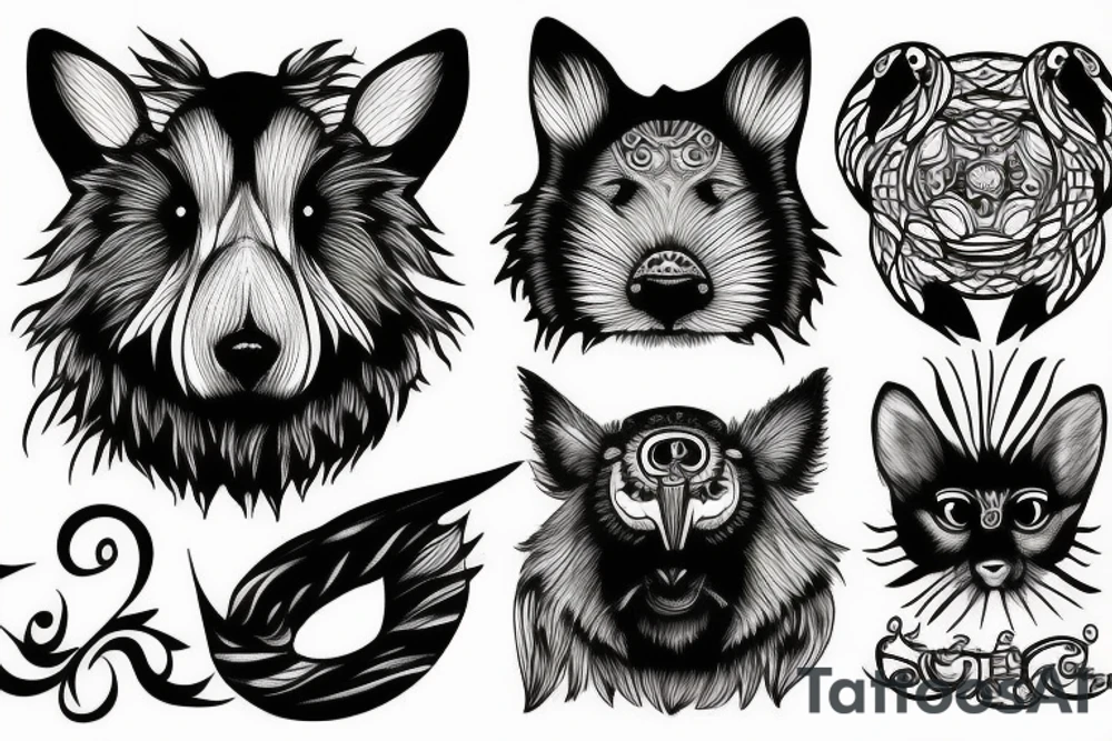 Animals tattoo idea