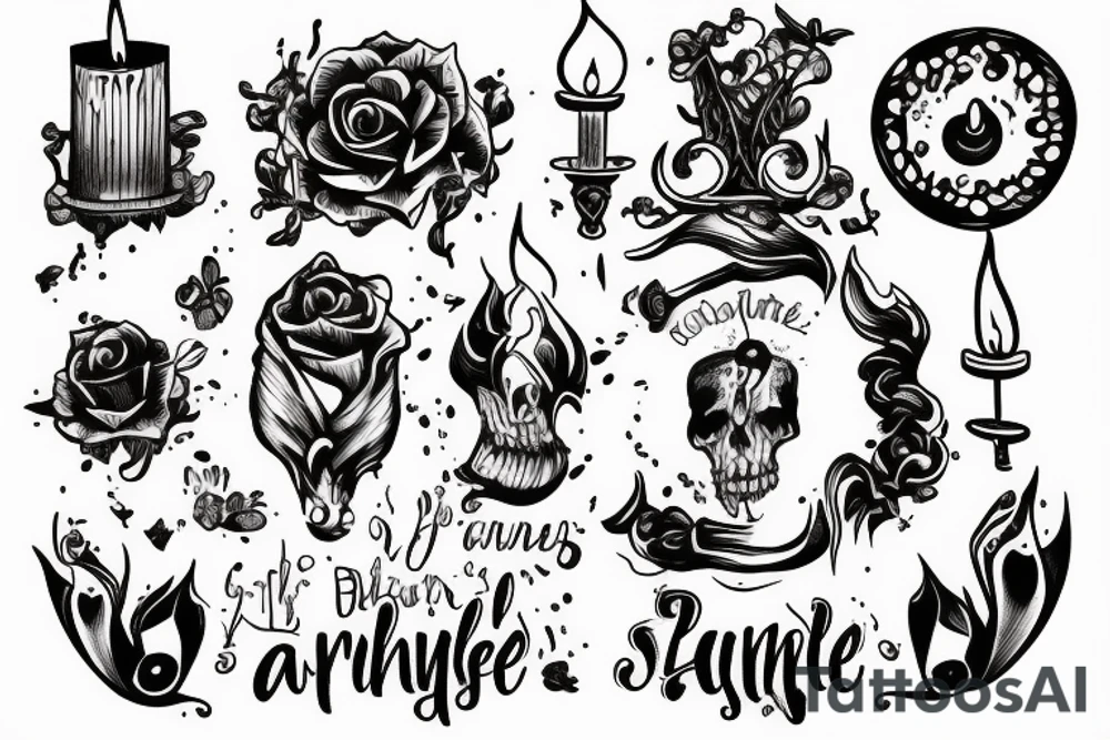 burning the candle at both ends tattoo idea