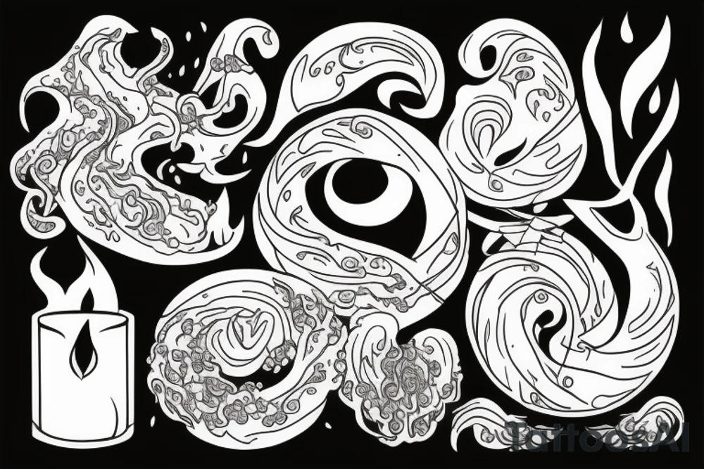 burning candle at both ends tattoo idea