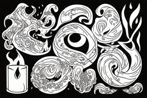 burning candle at both ends tattoo idea