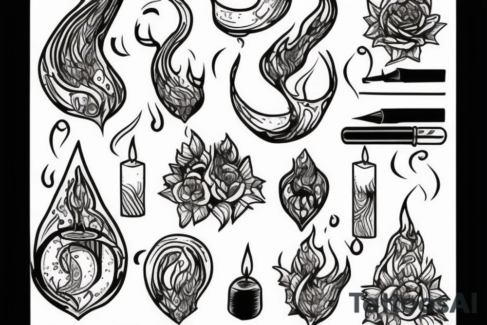 burning candle at both ends tattoo idea