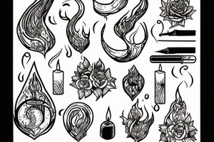 burning candle at both ends tattoo idea