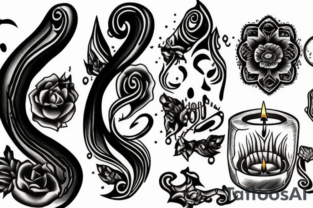 burning candle at both ends tattoo idea