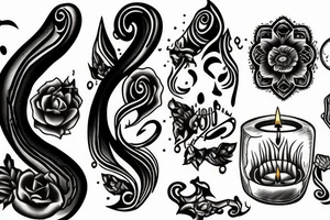 burning candle at both ends tattoo idea
