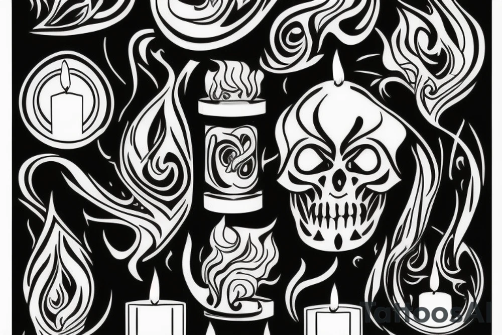 burning candle at both ends tattoo idea