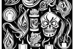 burning candle at both ends tattoo idea