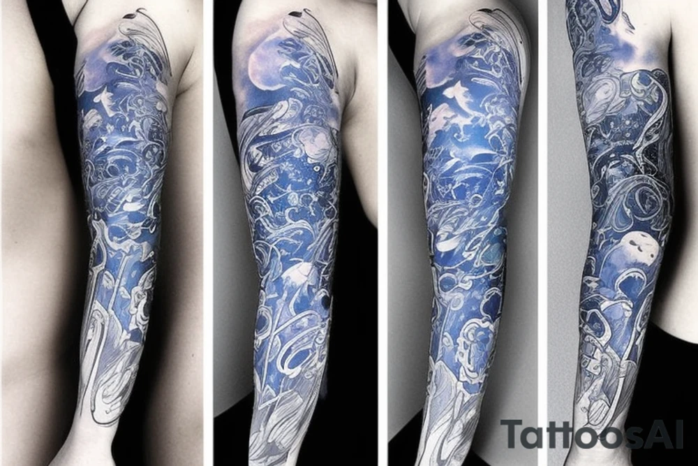 Space blue tattoo idea