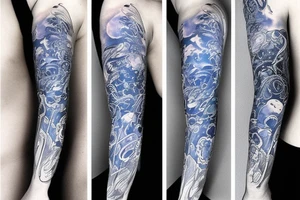 Space blue tattoo idea
