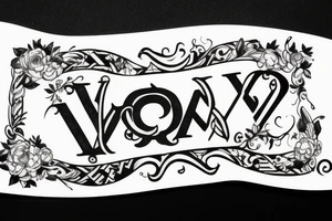 The letters E and V tattoo idea