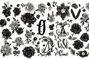 Names: Esmé and Vivienne tattoo idea