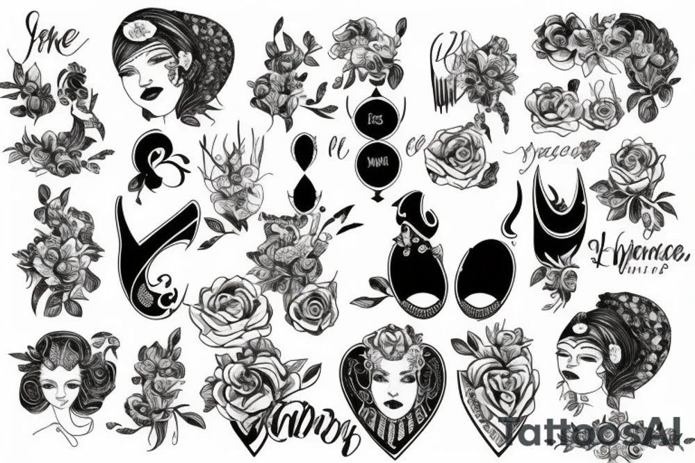 Names: Esmé and Vivienne tattoo idea