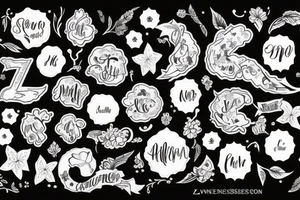 Names: Esmé and Vivienne tattoo idea