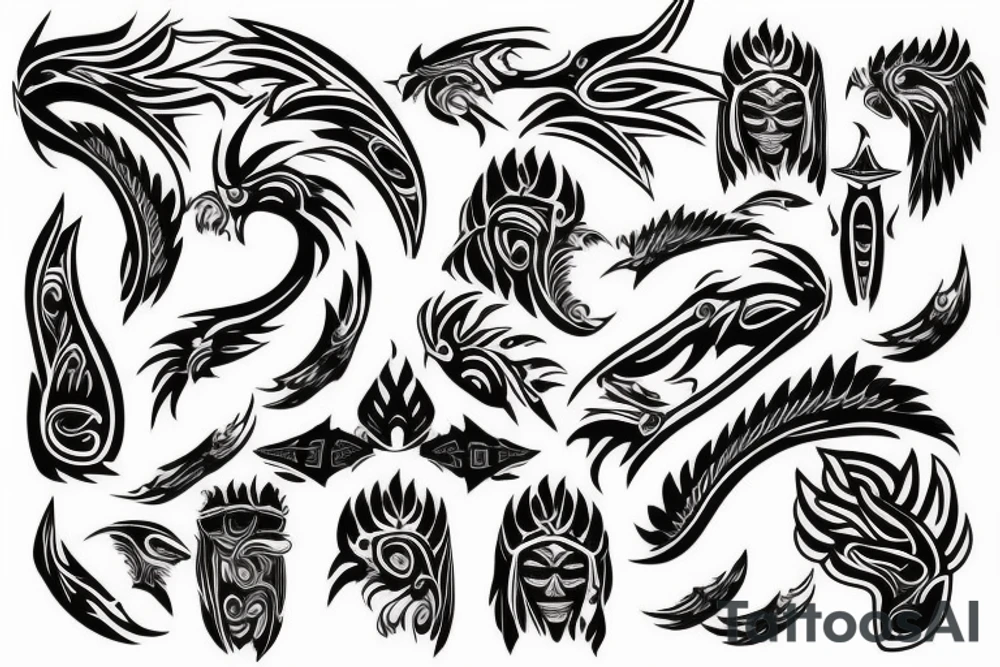 flames on the neck tattoo idea