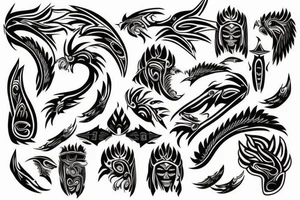 flames on the neck tattoo idea