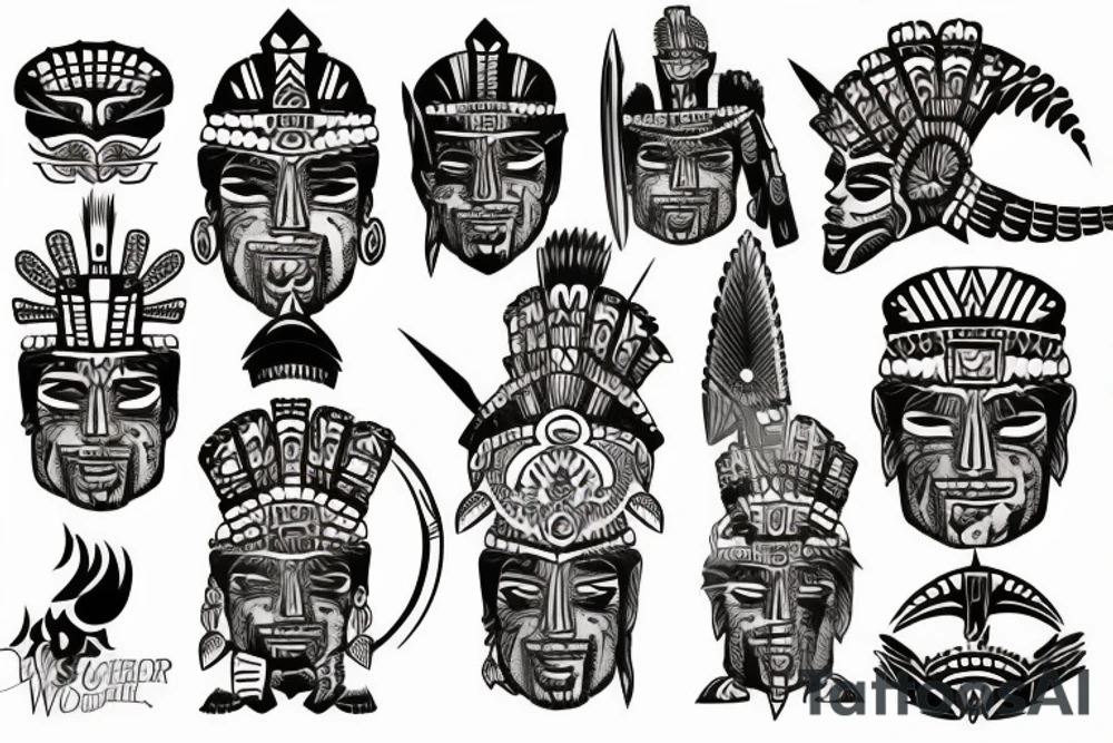 Aztec warrior tattoo idea