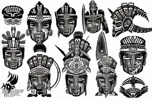 Aztec warrior tattoo idea