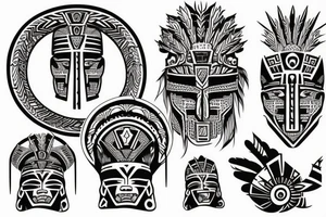Aztec warrior tattoo idea