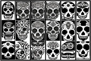Aztec skull tattoo idea