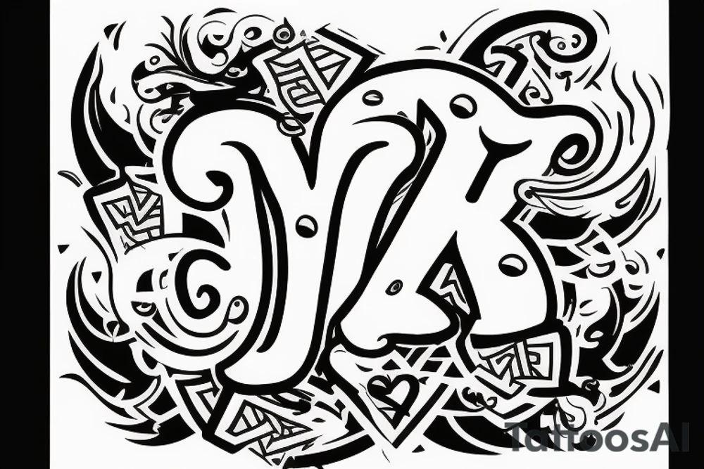 Make a tattoo with the letters M, Y, L tattoo idea